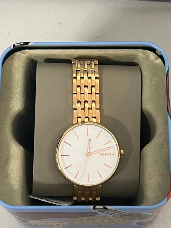 Fossil BQ3463 Hutton Women 34mm Rose Gold Steel White Dial Quartz 50M Watch main image 6